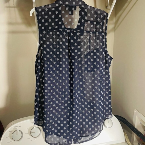 AB Studio Translucent polka dot top, dress up or down - Picture 6 of 7